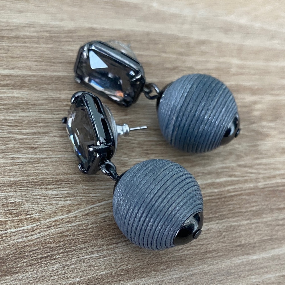 Banana Republic Gray and Black Earrings